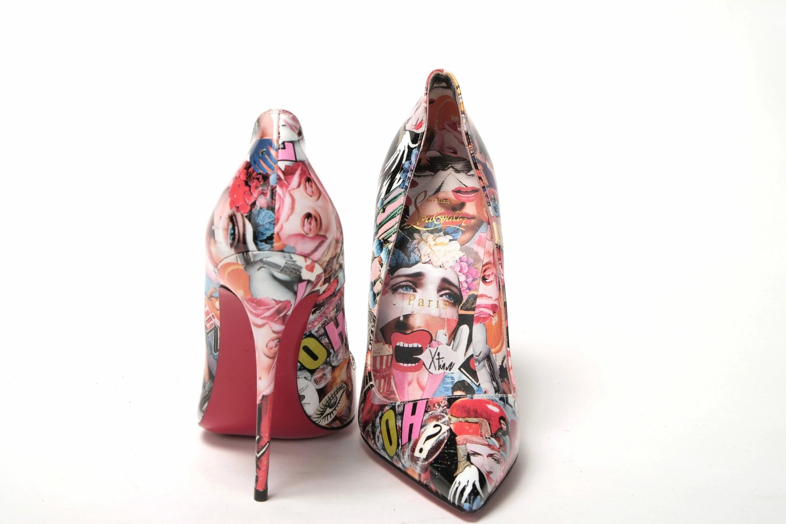 Këpucë me taka Christian Louboutin, shumëngjyrëshe