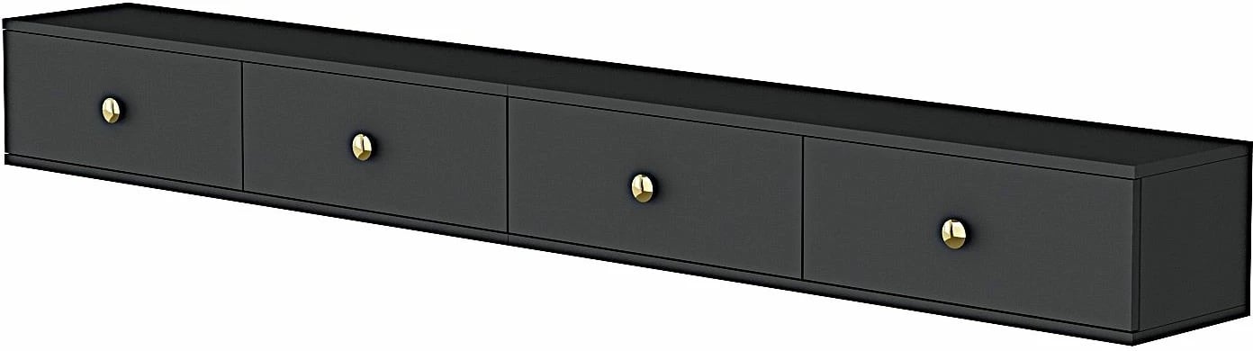 Komodë TV Zuzu Double, ngjyrë antracit, Skye Decor