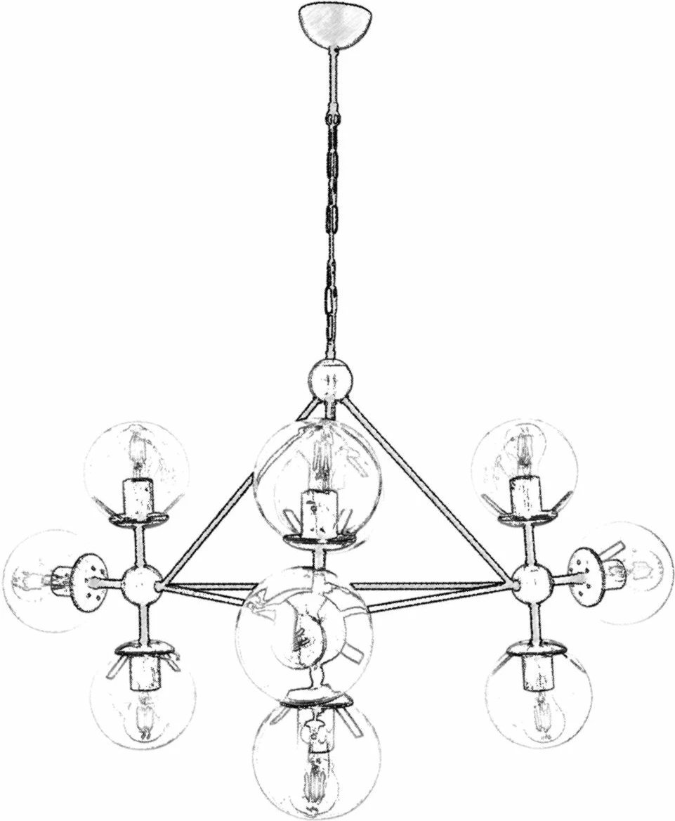 Llambadar Opviq, AV-4258-10BSY, ngjyrë e zezë, antike, 100cm
