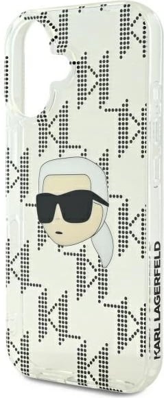 Mbështjellës Karl Lagerfeld IML Karl Head Electroplated për iPhone 16, Transparent