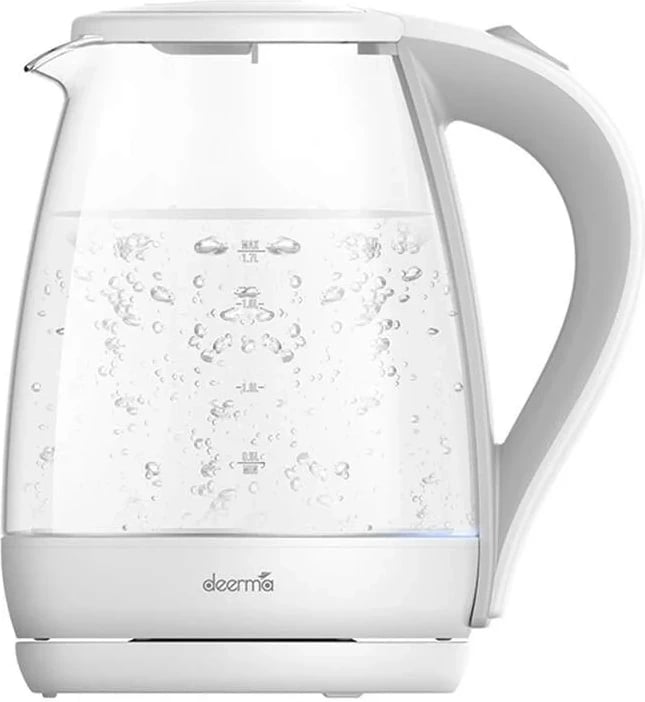 Ibrik elektrik Deerma SH30W, 1.7L, 2200W, xham borosilikat, LED blu