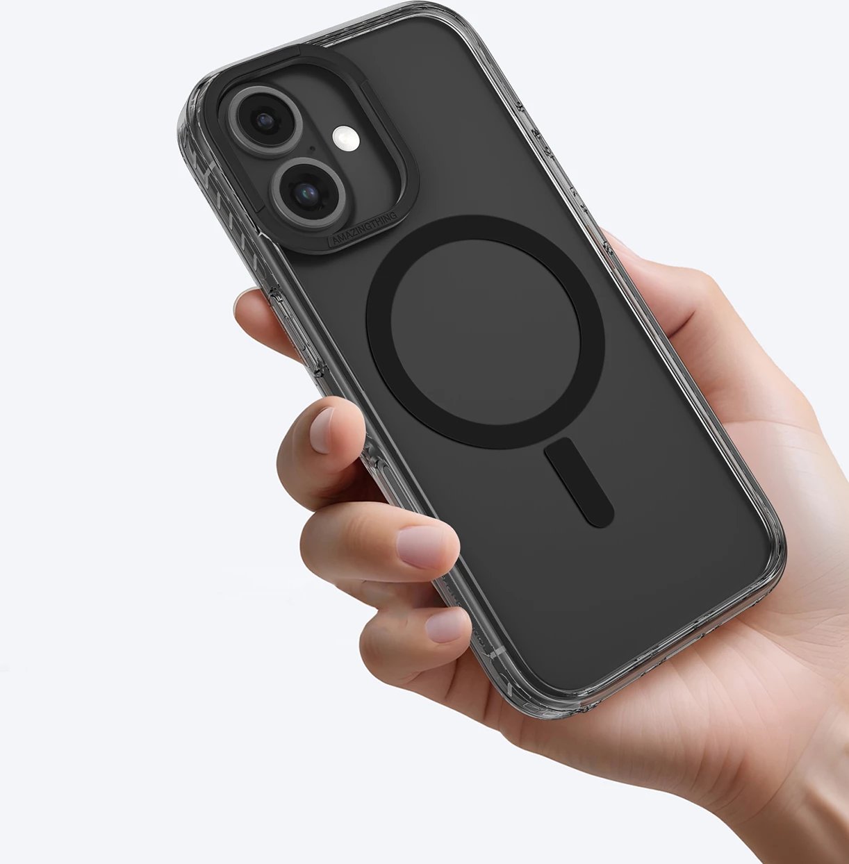 Mbështjellës AmazingThing Titan Pro Mag me unazë magnetike për iPhone 16, zi