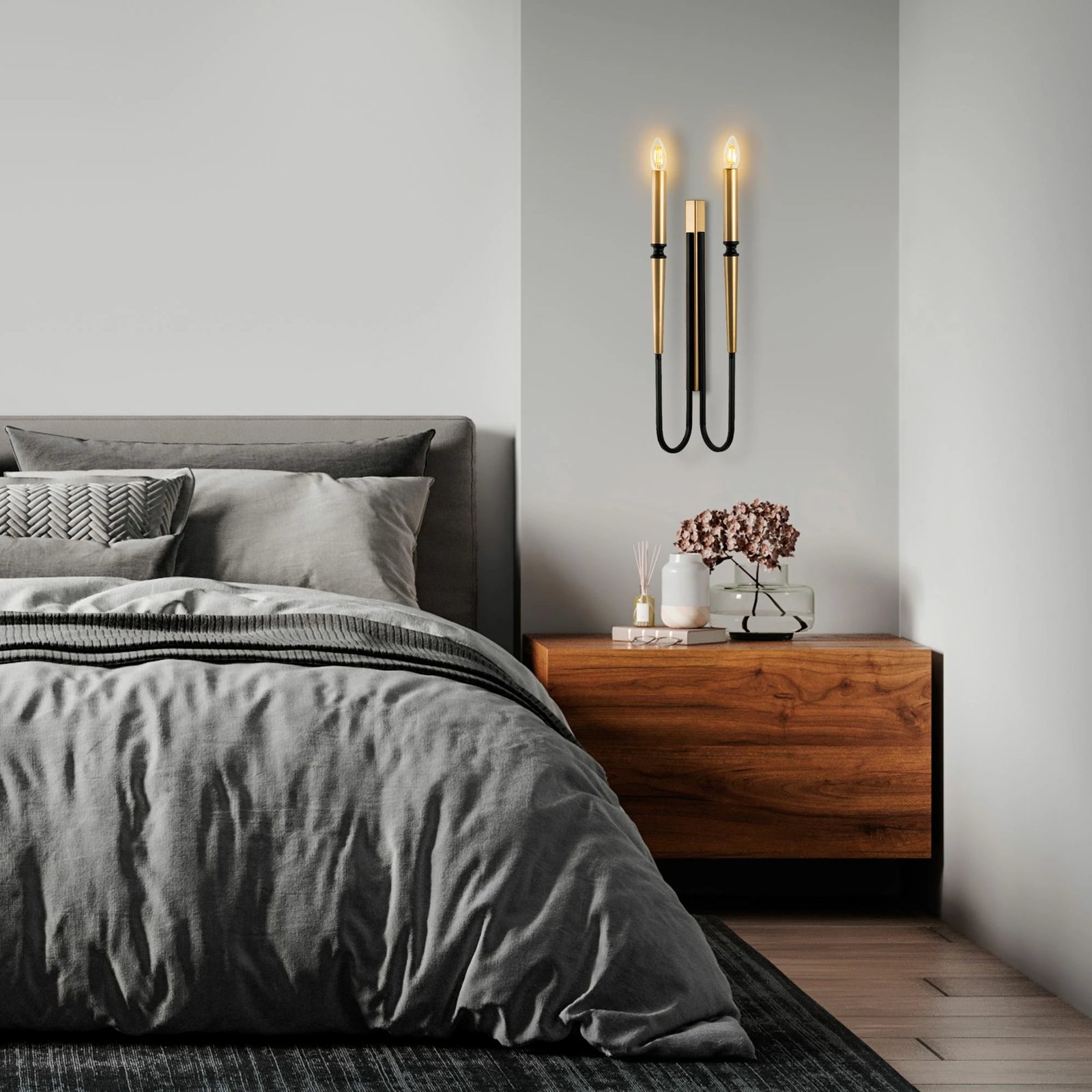 Llambë muri Opviq, Lumı - 15151, metalike, e zezë