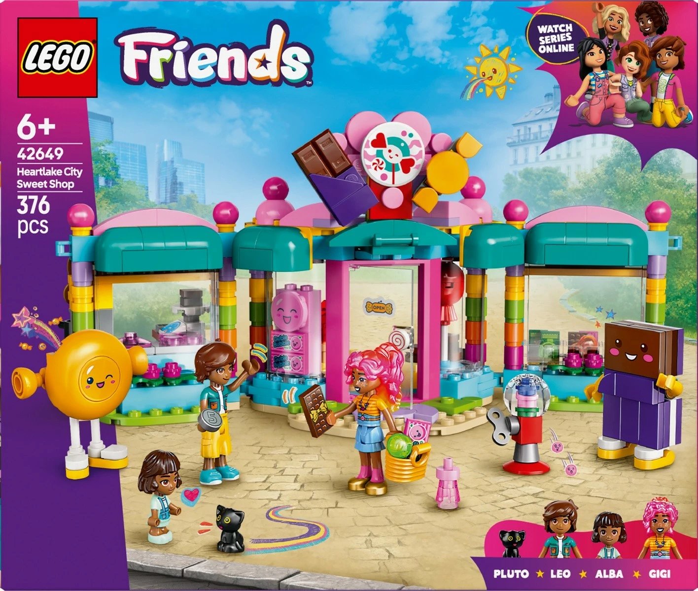 Set ndërtimi LEGO Friends 42649, Candy Shop in Heartlake, 376 pjesë