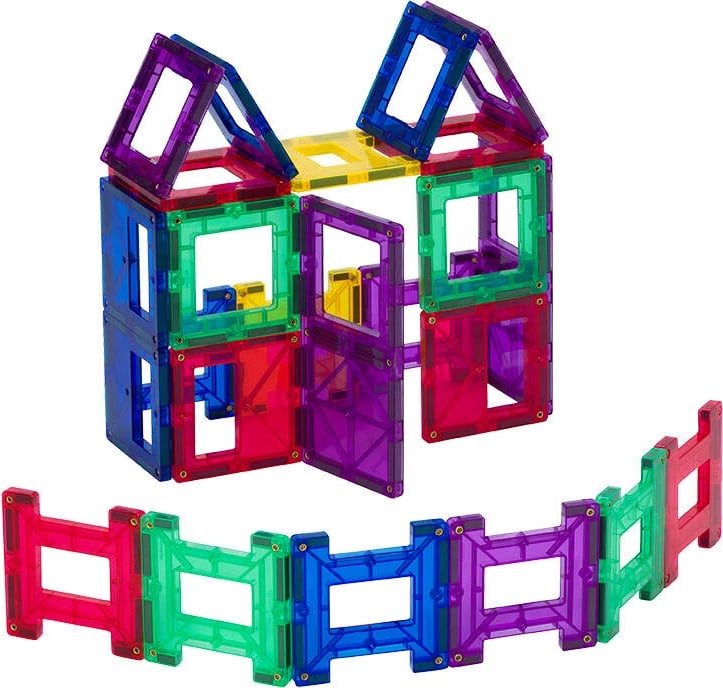 Set magnetik lodrash Playmags 3D, 24 pjesë, shumëngjyrëshe