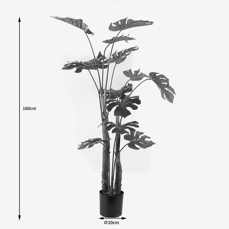 Bimë dekorative Deliciosa në vazo, e gjelbër, D90x160cm