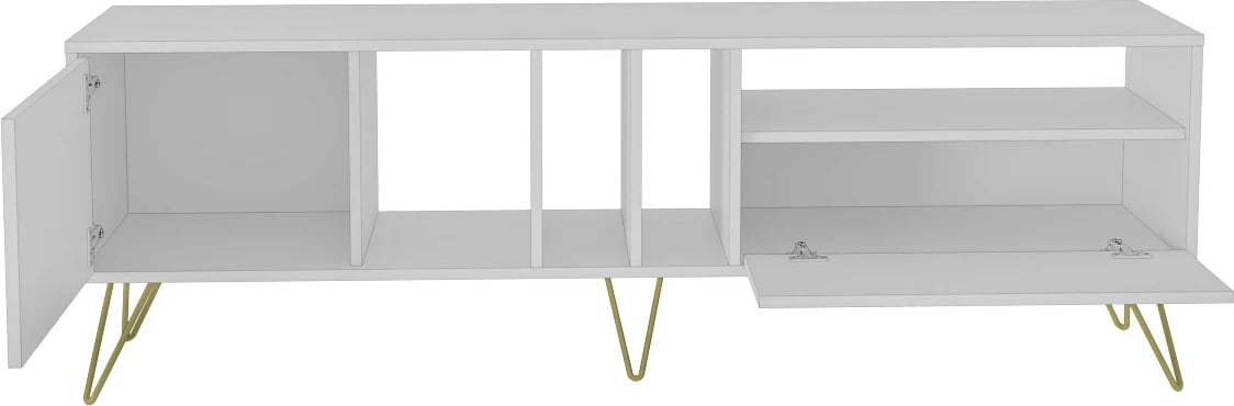 Komodë TV Hanah Home, Mistico (180), e bardhë, e artë