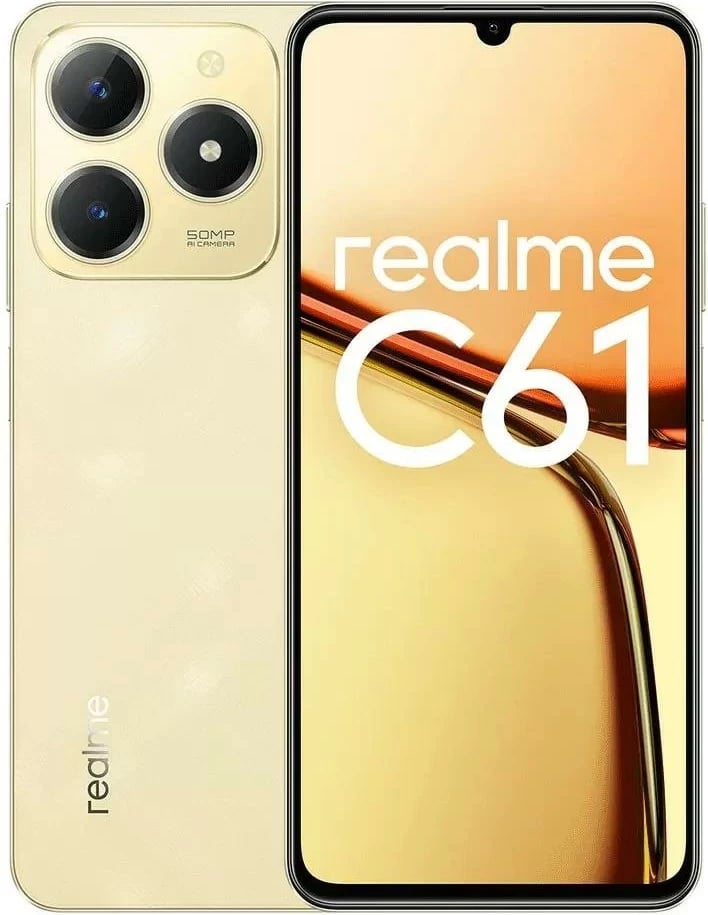 Celular Realme C61 6+256GB 6.74" Sparkle Gold