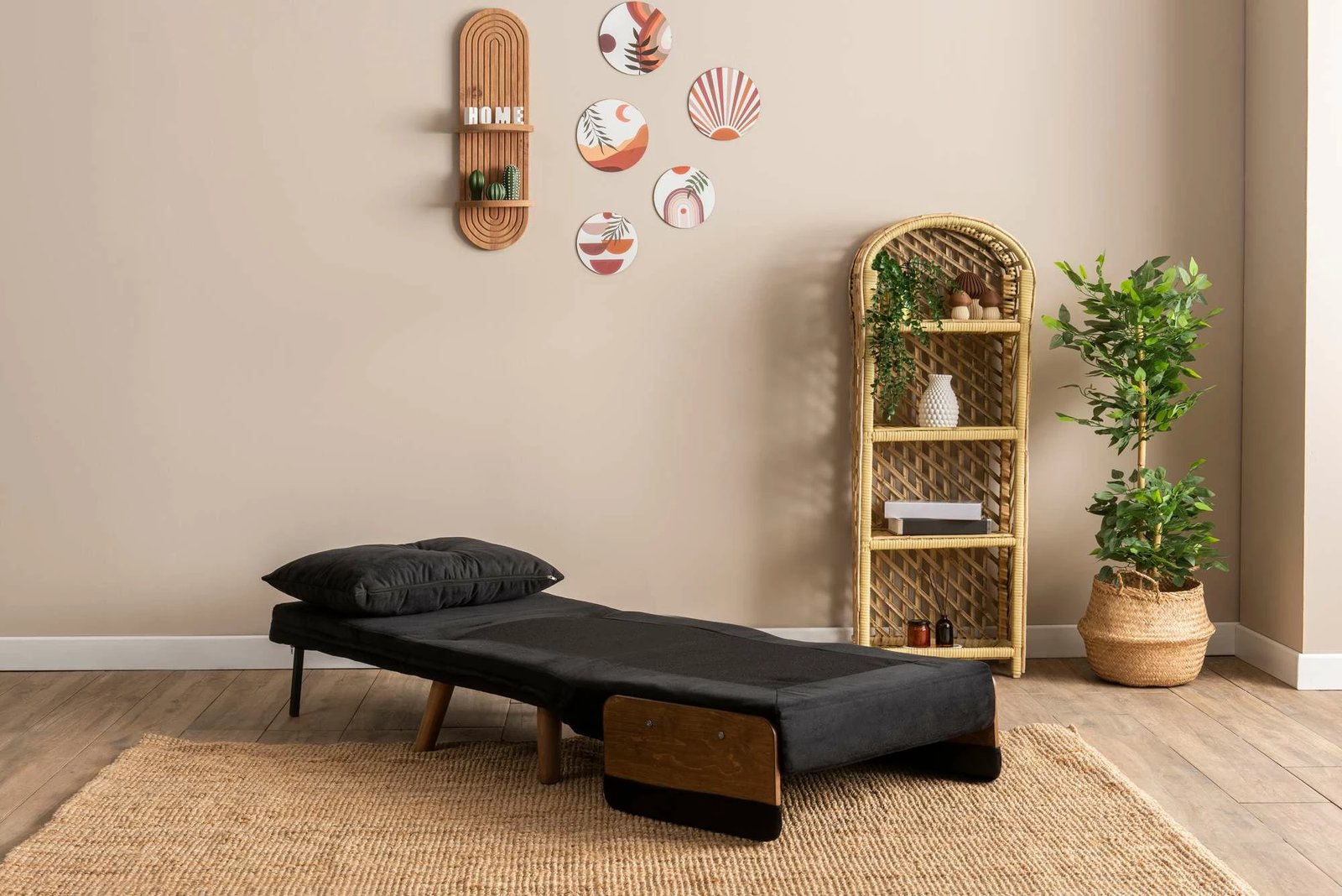 Krevat-karrige një vendës, Atelier del Sofa, Cosmo Single, e zezë