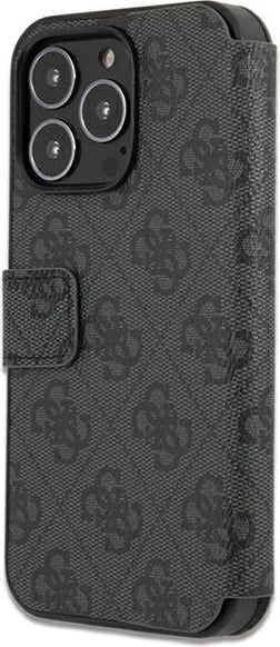 Mbështjellës Guess GUBKP13L4GMGGR për iPhone 13/13 Pro 6.1", gri, me kapak