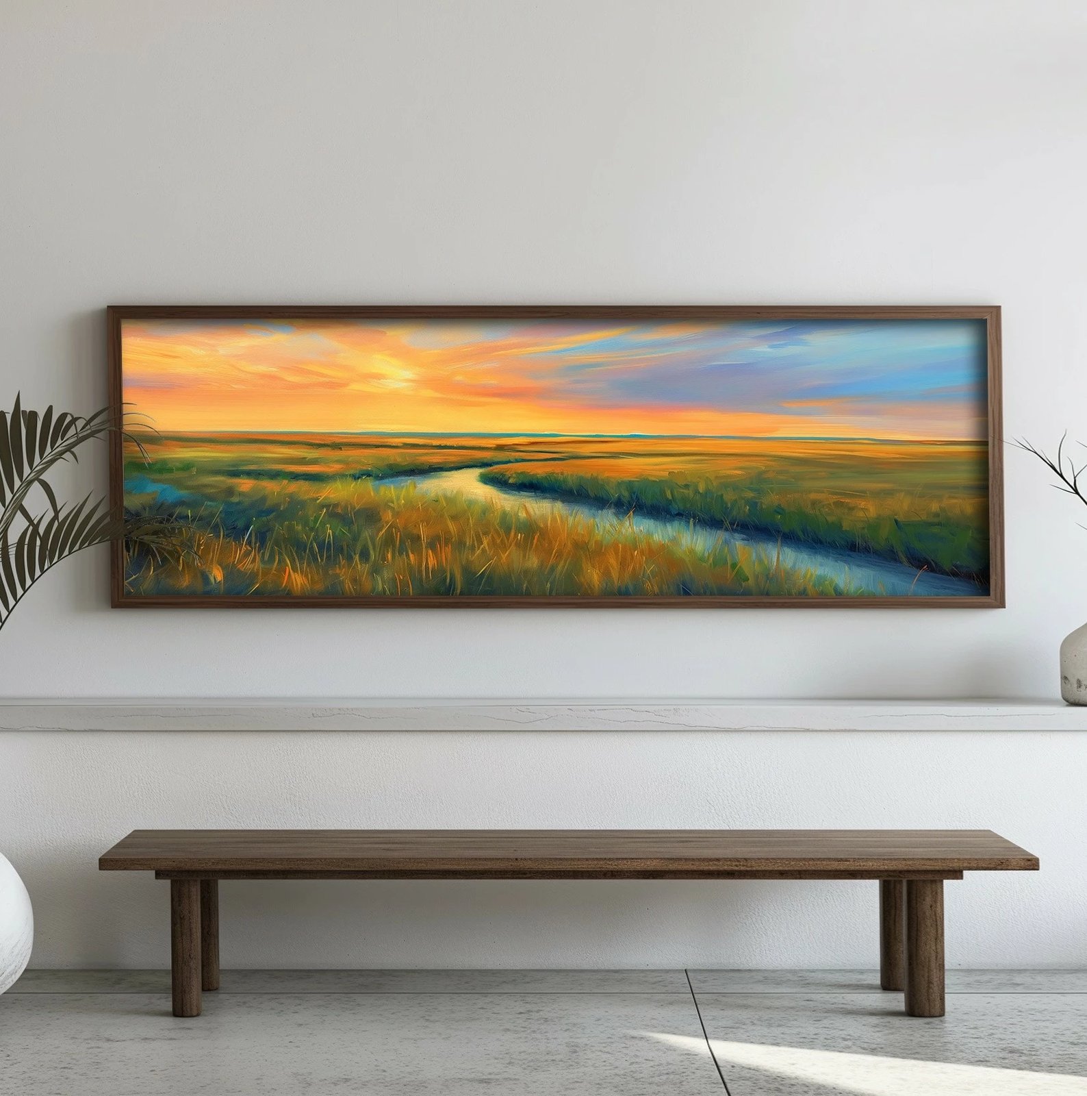 Pikturë dekorative me kornizë, MDF, Wallity, EMR036, shumëngjyrëshe, 40x120x3.5cm