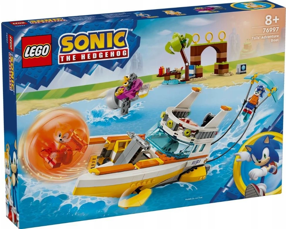 Set LEGO Sonic the Hedgehog Tails and Boat Adventure 76997, 393 pjesë, plastikë