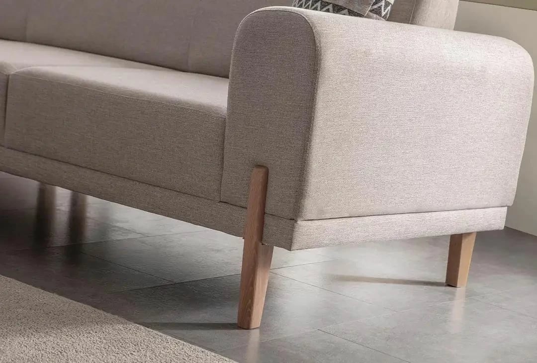 Kënd-sofë krevati Atelier del Sofa, mocha relax majtas, krem