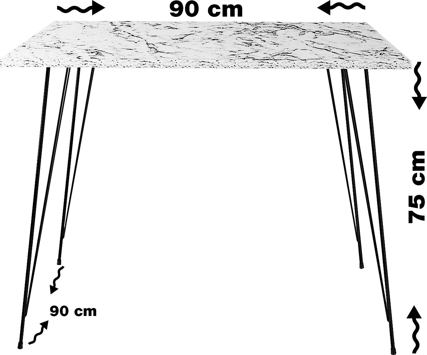 Tavolinë Hanah Home, katrore, ngjyrë lisi, Sandalf