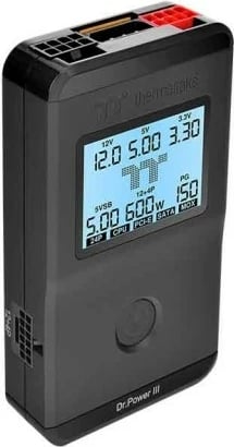 Tester furnizuesi energjie Thermaltake Dr.Power III, për kompjuterë, i zi