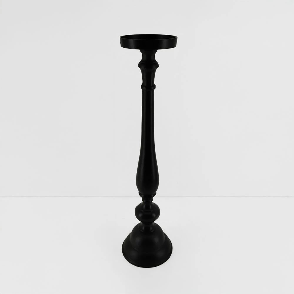 Mbajtëse qirinjsh IONAS, alumin i zi, 18x18x74 cm