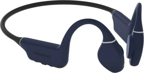 Kufje Creative Outlier Free Pro Plus, pa tela, 8 GB MP3, IPX8, Bluetooth 5.3, e zezë/kaltër