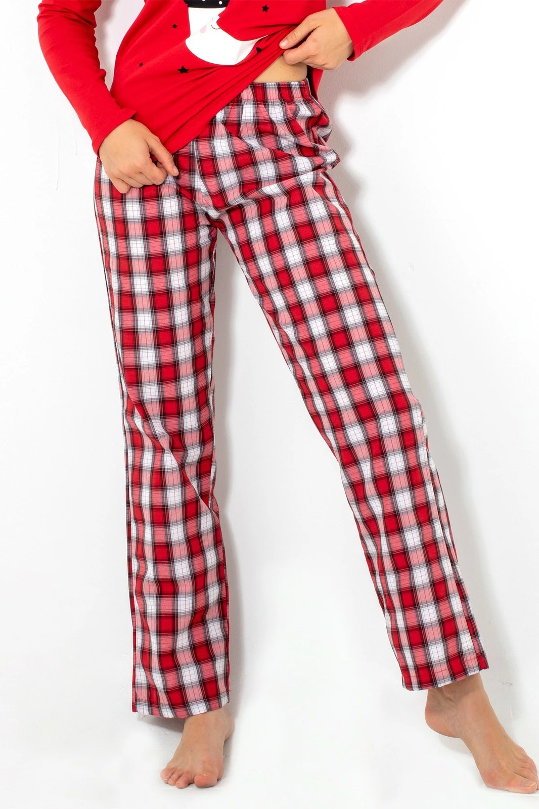 Set pizhamash për gra, ngjyrë e kuqe, Jumeon, 002-000537