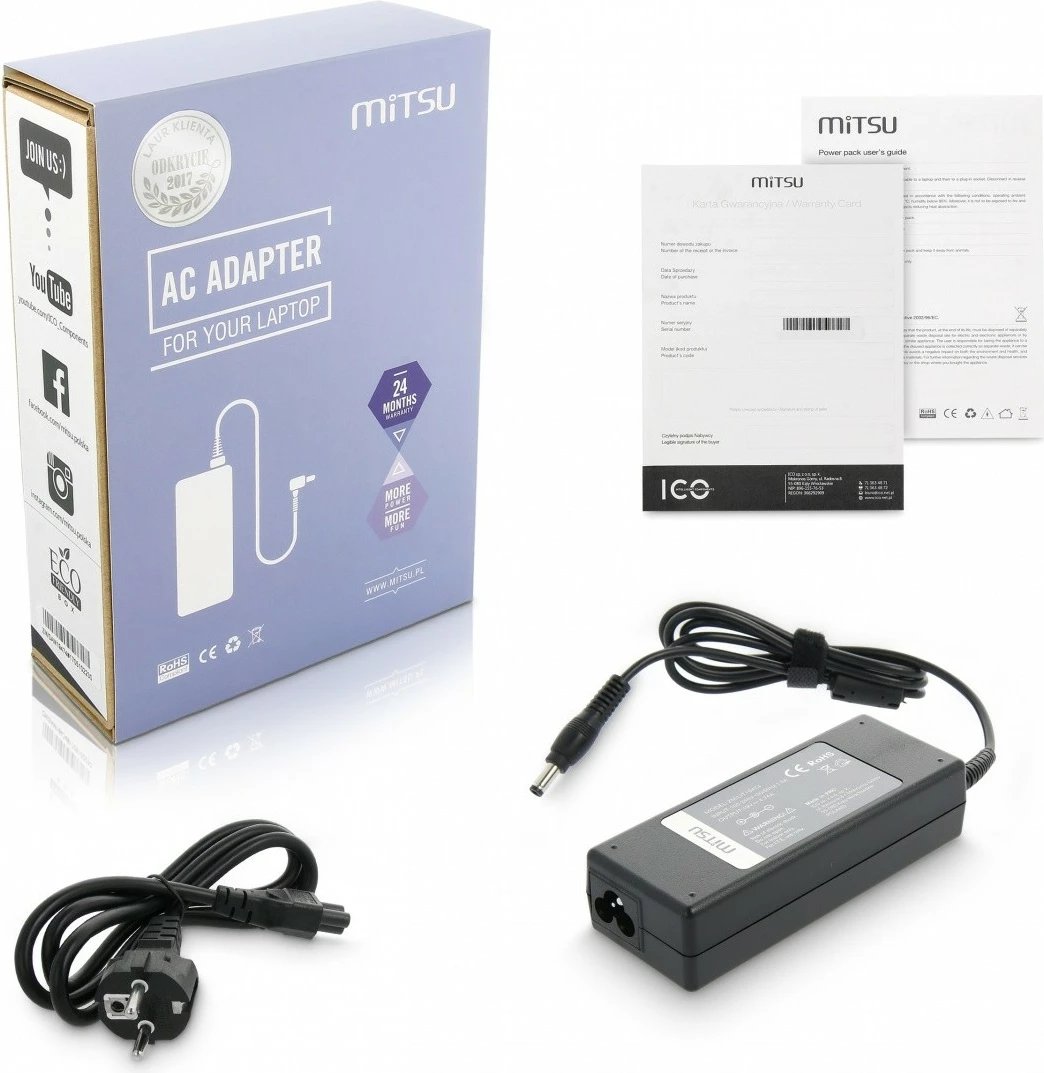 Karikues laptop Mitsu ZM/LIT19474, 19V 4.74A, 90W, i zi