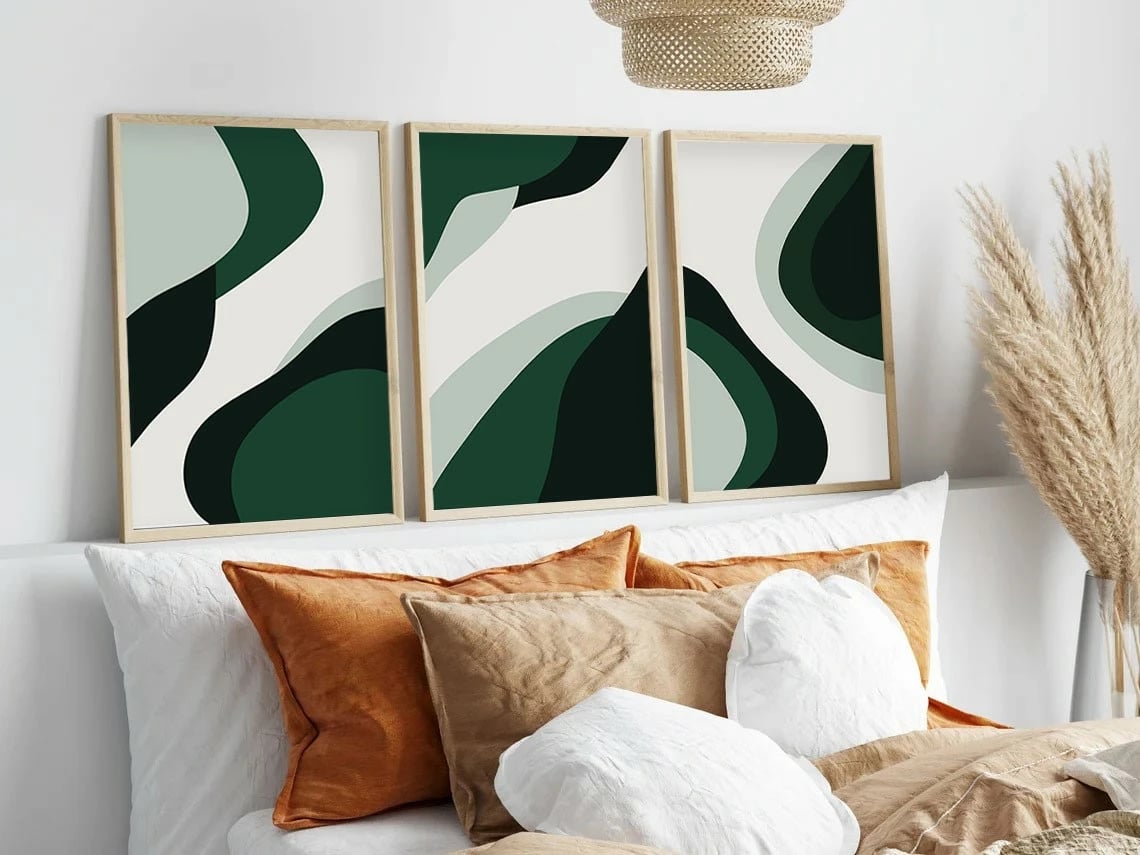 Pikturë dekorative me kornizë MDF (3 copë), Wallity, Huhu204, 30x40cm