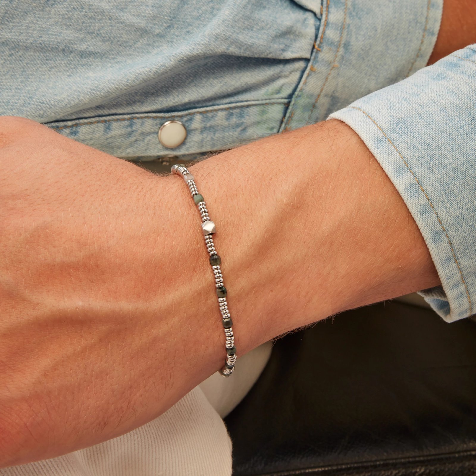 Byzylyk për meshkuj BREIL JEWELS TJ3647, argjend me të gjelbra