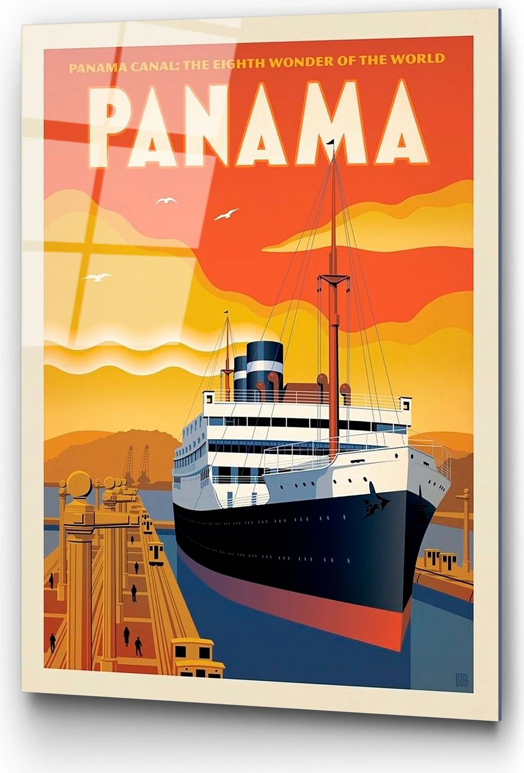 Pikturë dekorative prej xhami të temperuar, Wallity, UV-995, 30x45cm