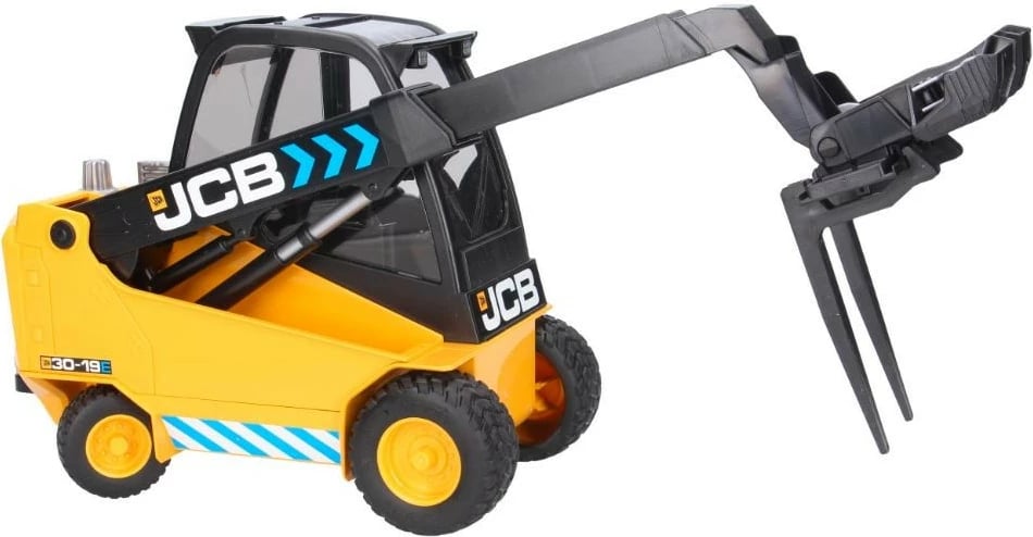 Lodër forklift BRUDER JCB me ngarkues teleskopik dhe paletë, 1:16, verdhë/zezë