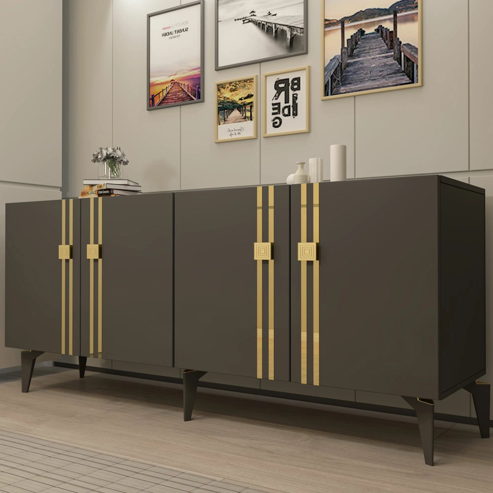 Konsolë Skye Decor, Bahar KB150, antracit