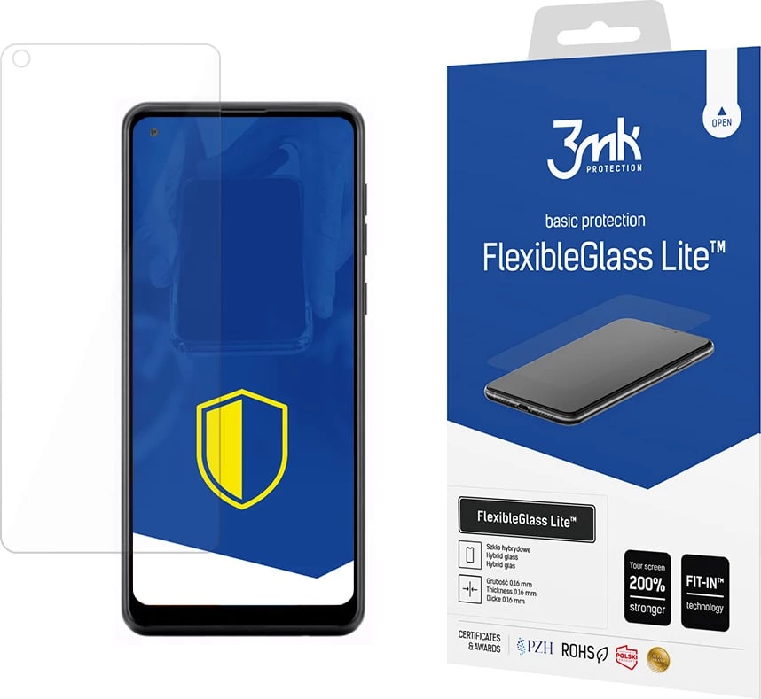 Mbrojtës ekrani hibrid 3mk FlexibleGlass Lite për Samsung Galaxy A21s, Transparent