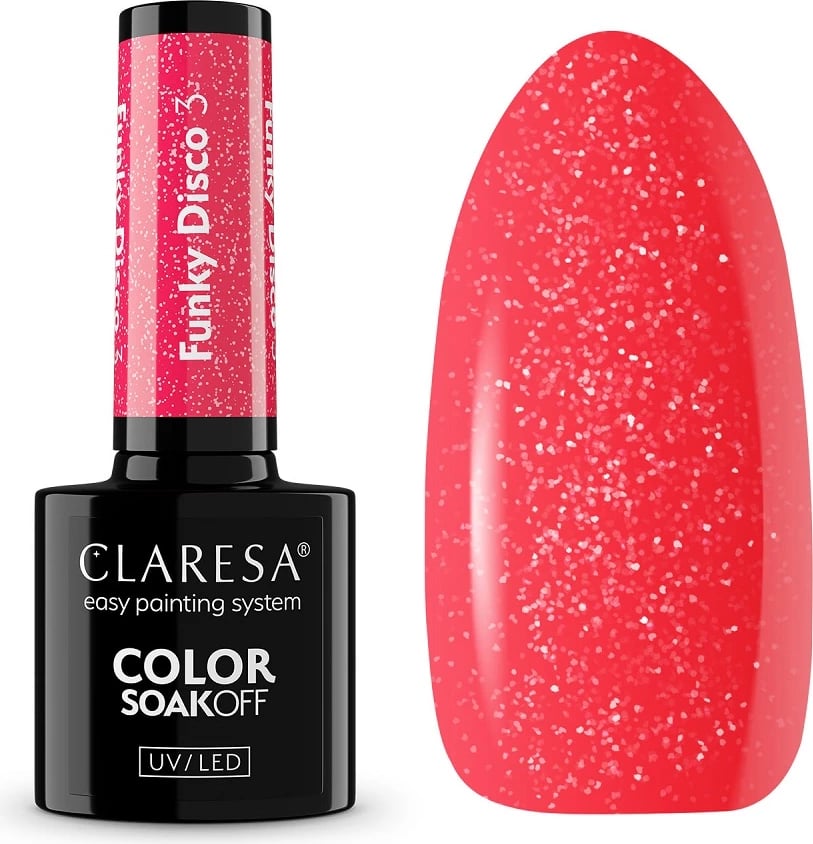 Llak për thonj për femra Claresa Funky Disco Hybrid 3.5g