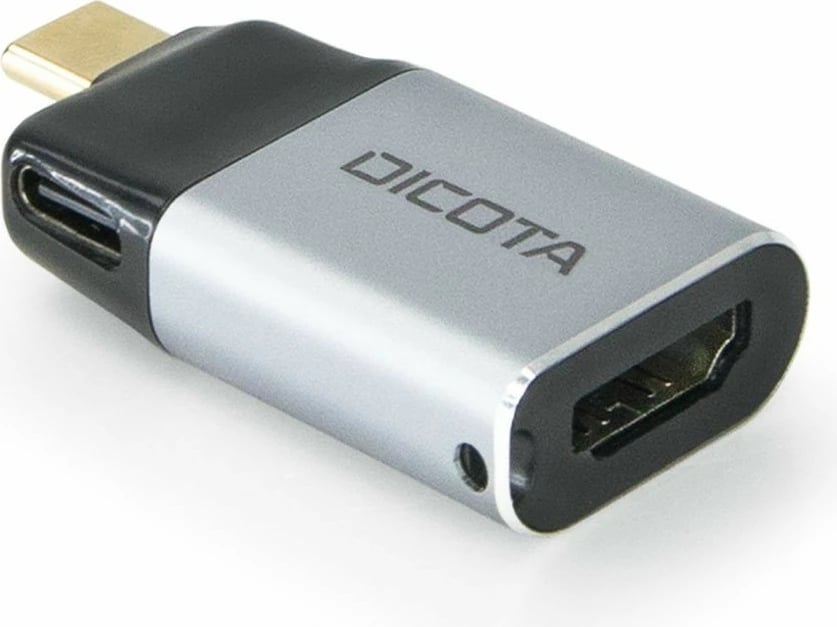 Adapter USB-C në HDMI DICOTA, 4K/100W, argjendtë