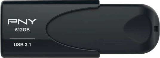 Pendrive PNY ATTACHE 4, 512GB, USB 3.1, e zezë