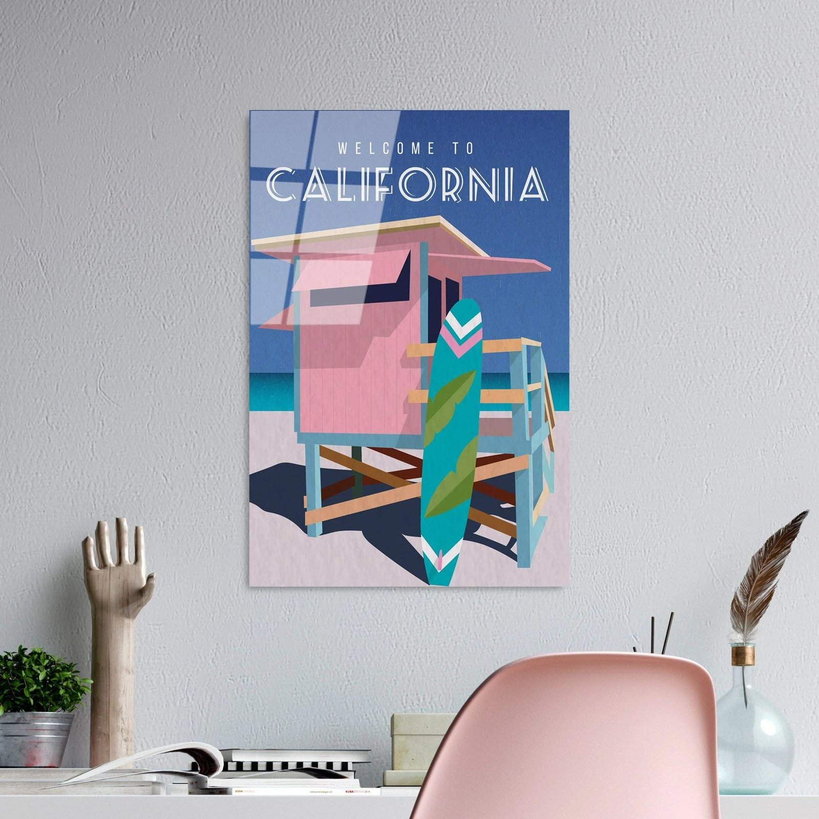 Pikturë dekorative prej xhami të temperuar, shumëngjyrëshe, UV-1013, 30x45cm