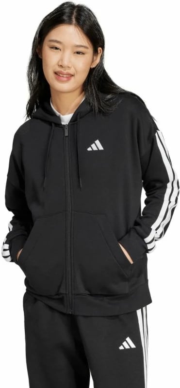 Duks me kapuç adidas për femra, i zi