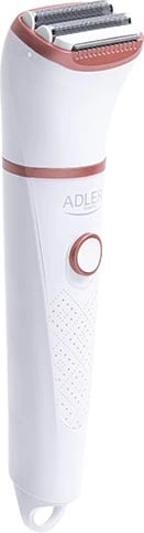 Makinë rroje për gra, Adler, AD 2941, dy koka, IPX7, pa kabëll, Wet & Dry, me bateri AAA, e bardhë rozë