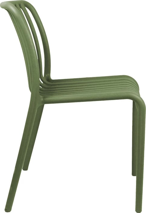 Karrige Zoi pp, ngjyrë e gjelbër e errët, 42x58x79cm