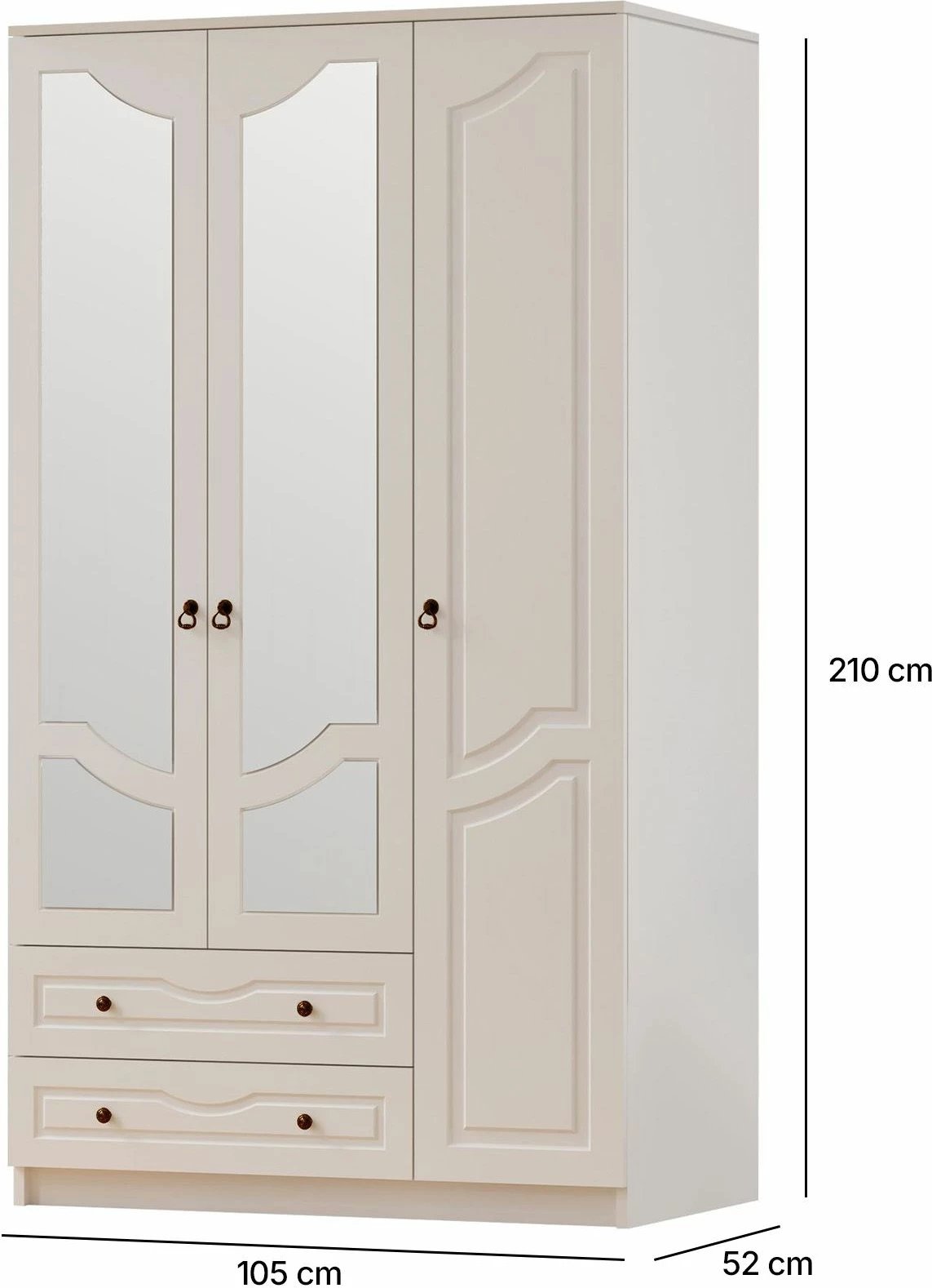 Dollap Skye Decor, ngjyrë e bardhë mat, RB-105