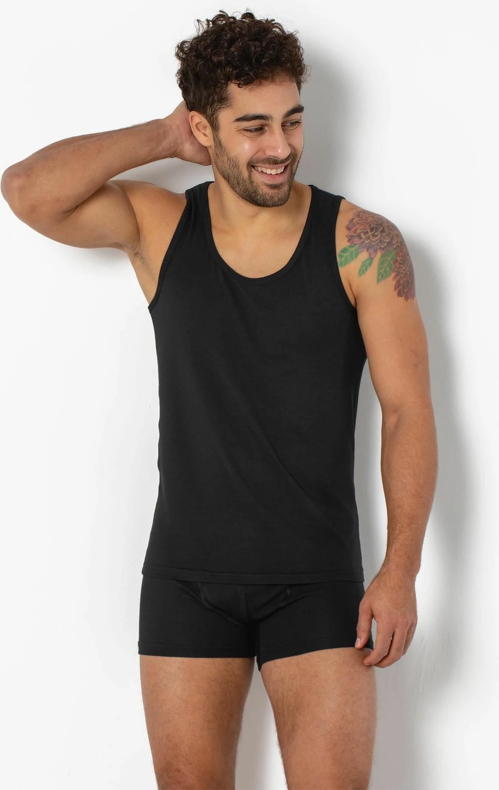 Fanellë e brendshme për meshkuj, Jumeon, e zezë, 001-021004