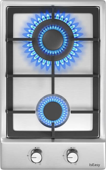 Sobë gazi IsEasy MGBS-312A, 2 djegës, çelik inox, e integruar