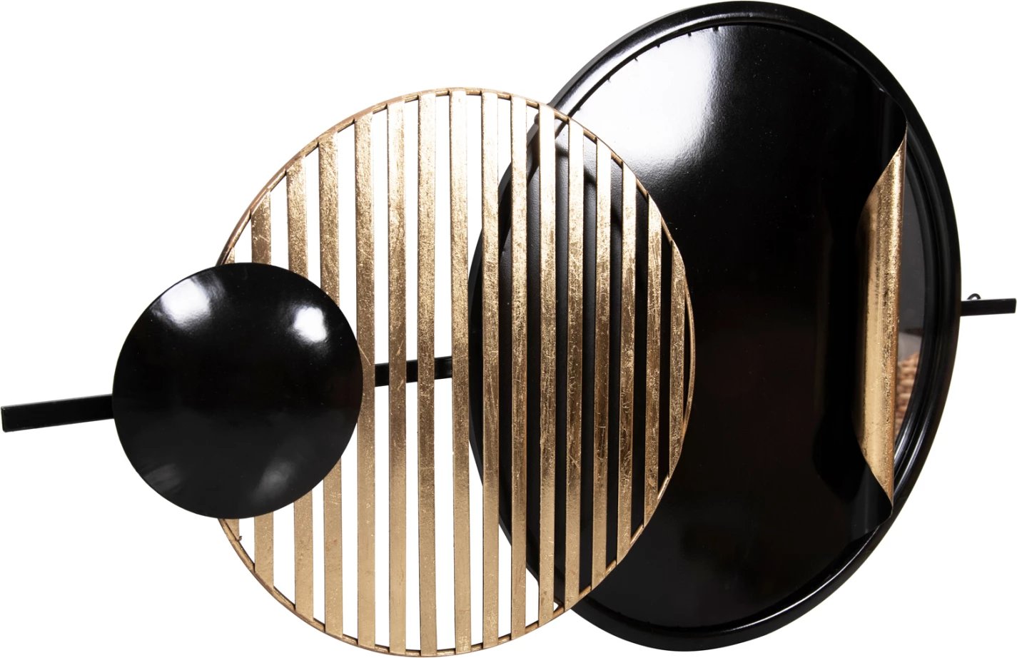 Dekor për mur FH4201 metalik, ngjyrë e zezë dhe ari, 81,5x46,5H cm