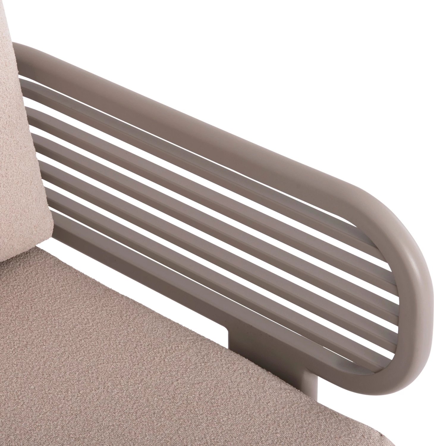 Set lounge për jashtë, 4 pjesë, AURA CD6193.04, alumin ngjyrë shampanje, pëlhurë OLEFIN, tavolinë me sipërfaqe gur