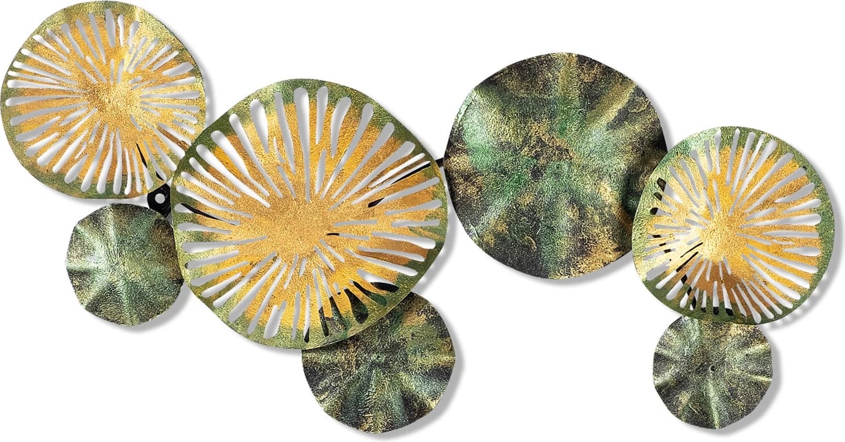 Aksesor dekorativ metalik për mur, Wallity, art metalik, shumëngjyrësh