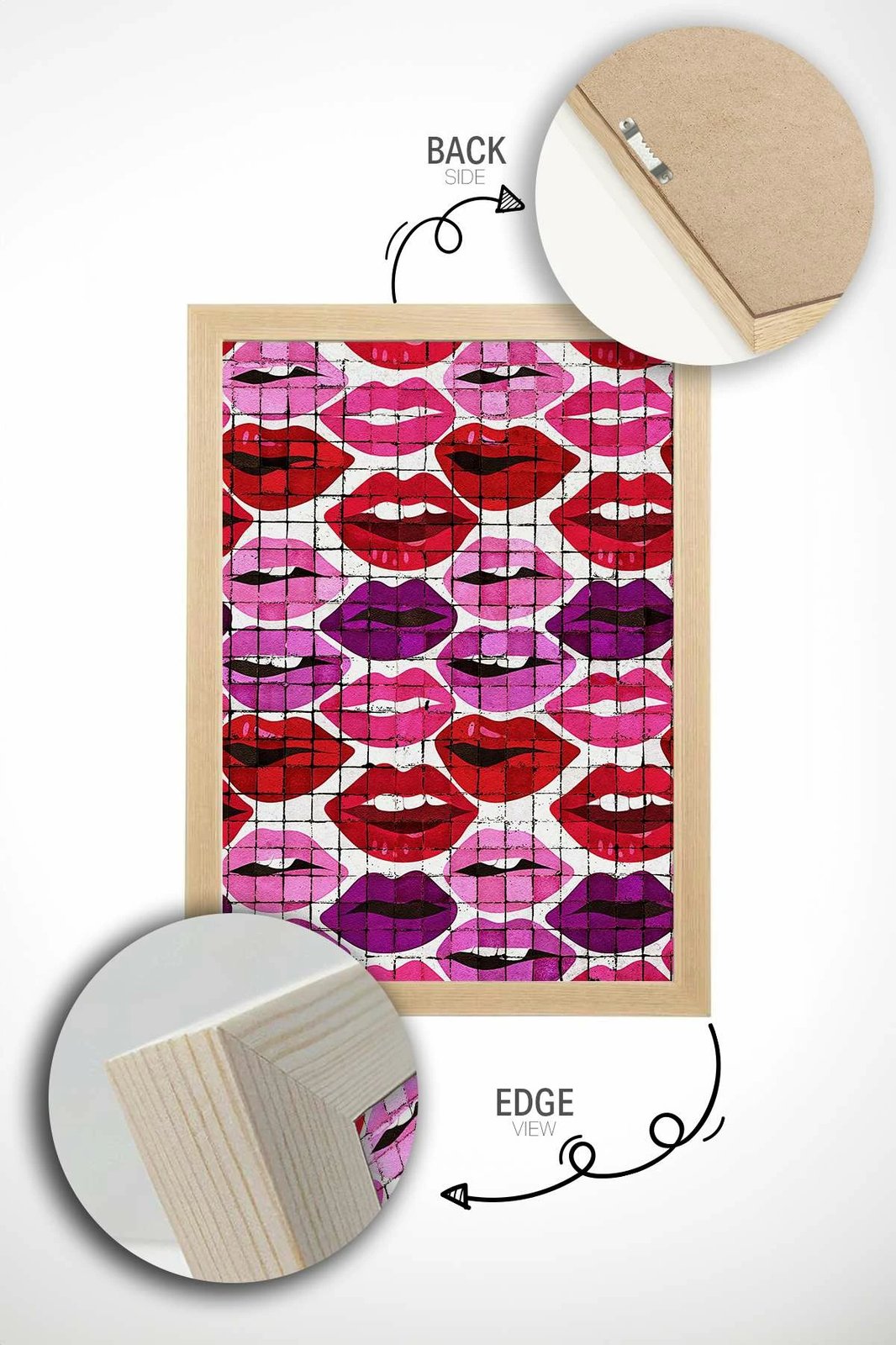 Pikturë dekorative me kornizë, shumëngjyrëshe, Popmosaıc17