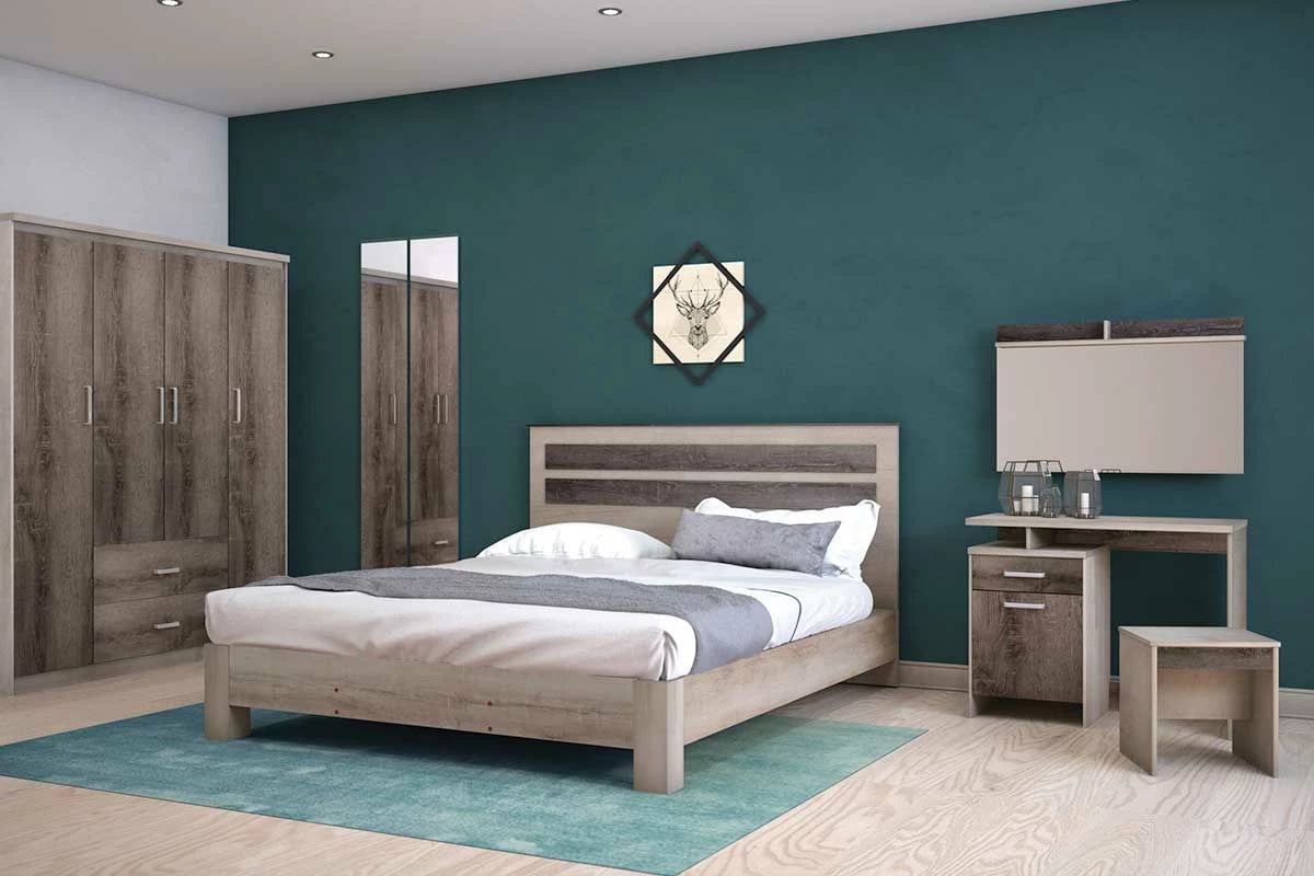 Tavolinë tualeti me pasqyrë Olympus, ngjyrë castillo-toro