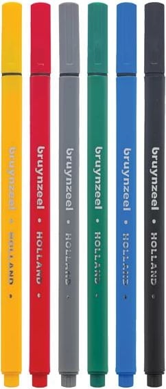 Markerë Bruynzeel College set 6 ngjyra bazë