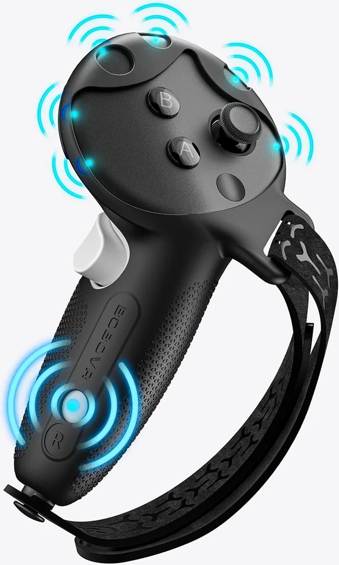 Mbajtëse kontrollorësh VR BoboVR G3, për Meta Quest 3/3S, me rripa të rregullueshëm, e zezë