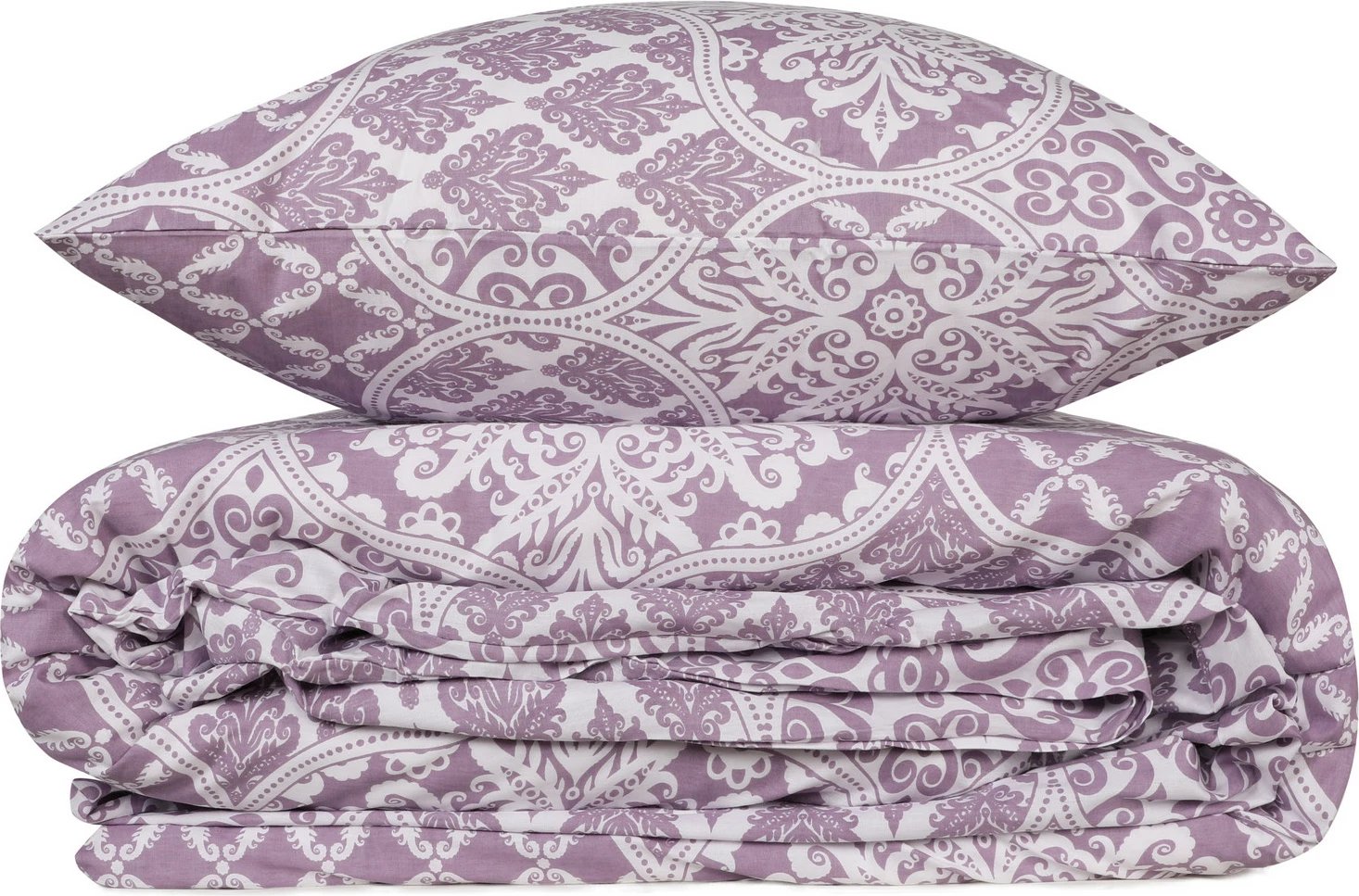 Set mbulesë për jorgan king size, L'essentiel, ngjyrë vjollcë dhe e bardhë, Donjette