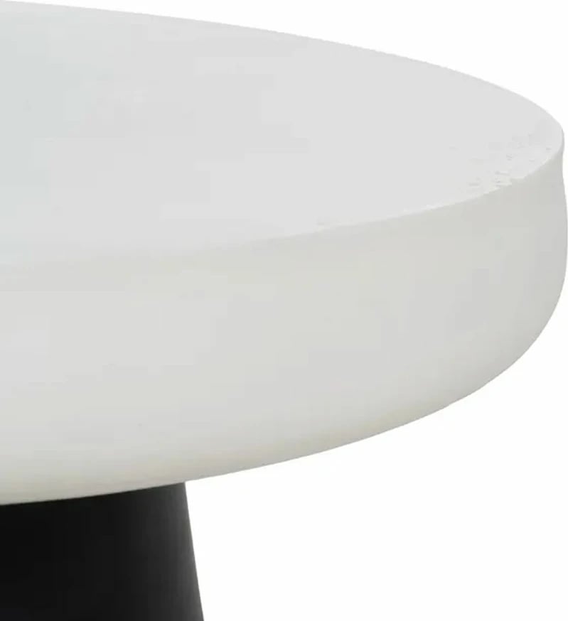 Tavolinë kafeje Mykonos, e bardhë-e zezë, 90x90x39cm