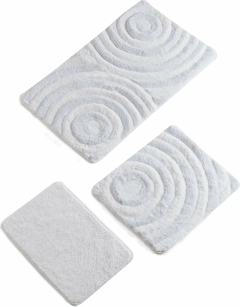 Set tapetash për banjo, 3 copë, Mijölnir, model vale, e bardhë