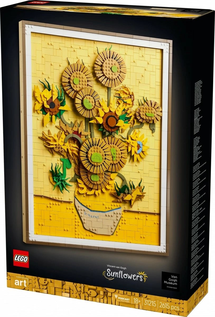Set ndërtimi LEGO Art 31215 Sunflowers Vincent van Gogh, 2615 pjesë, plastikë